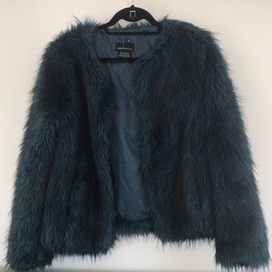 Faux Fur Blue Coat